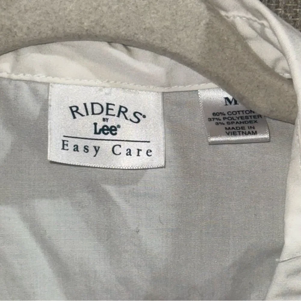 Riders by Lee size medium White Sleeveless Button-Down Shirt - Picture 3 of 5
